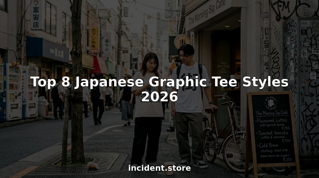 Young adults in Japanese graphic tees on Tokyo street