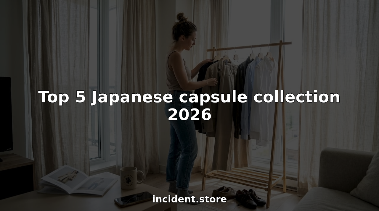 Woman sorting Japanese capsule wardrobe garments