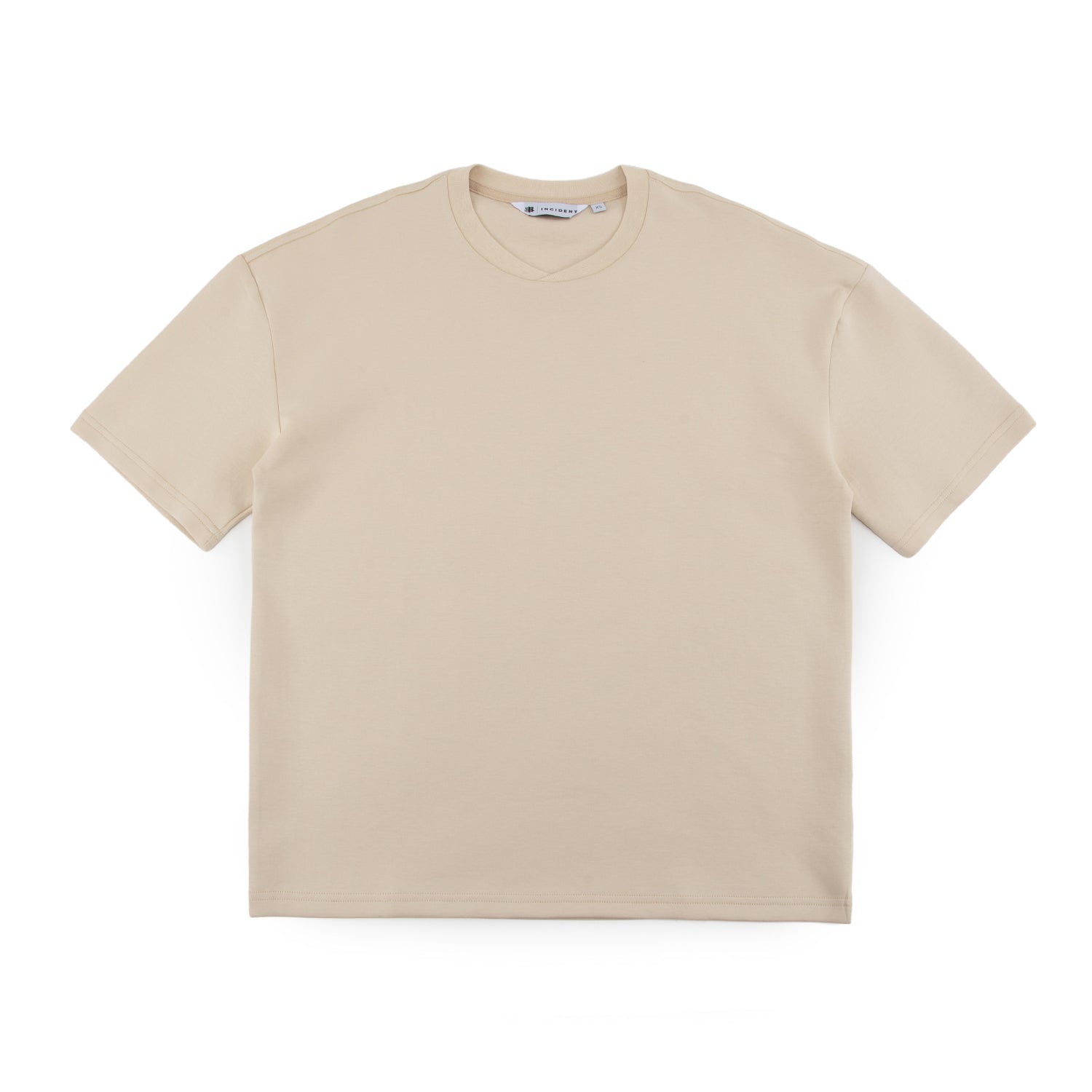 Beige t-shirt on a white background