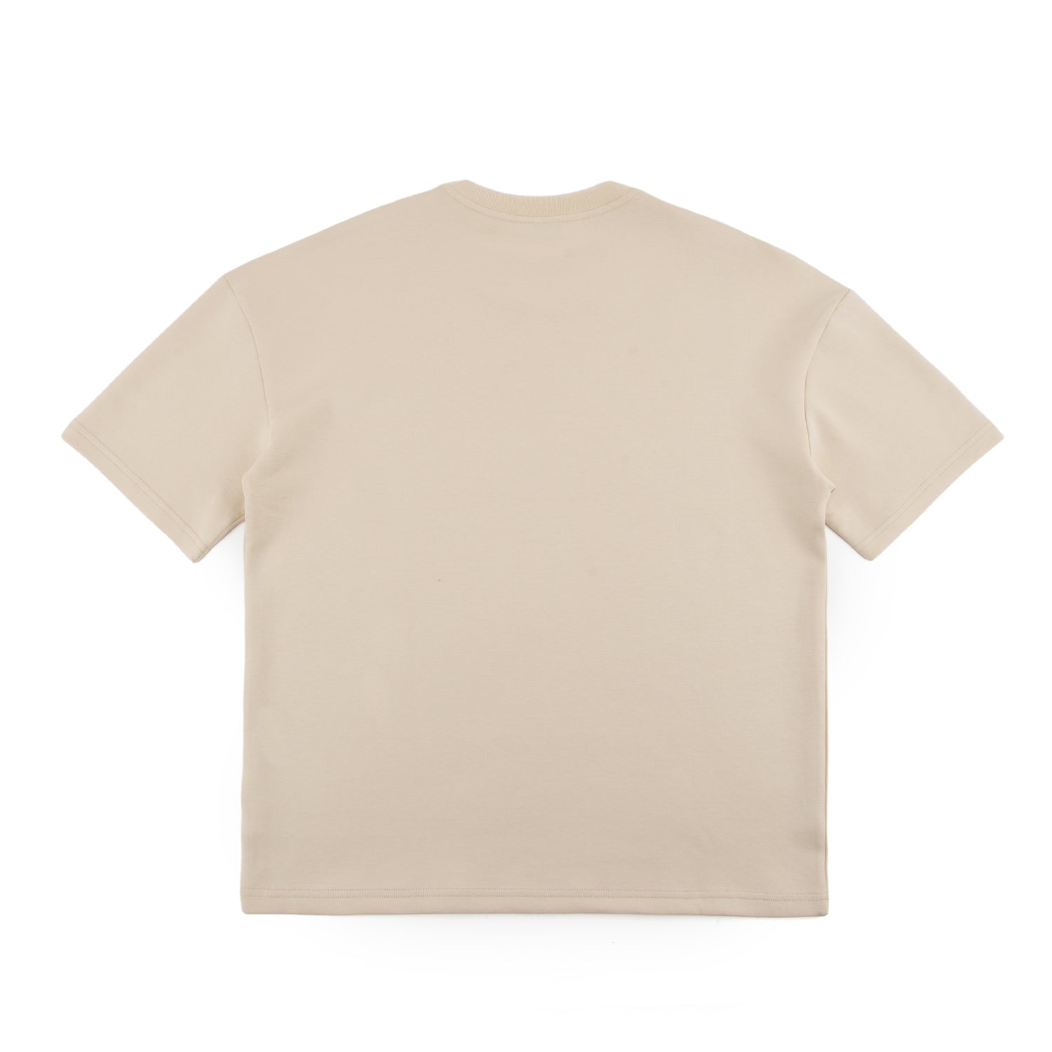 Beige t-shirt on a white background