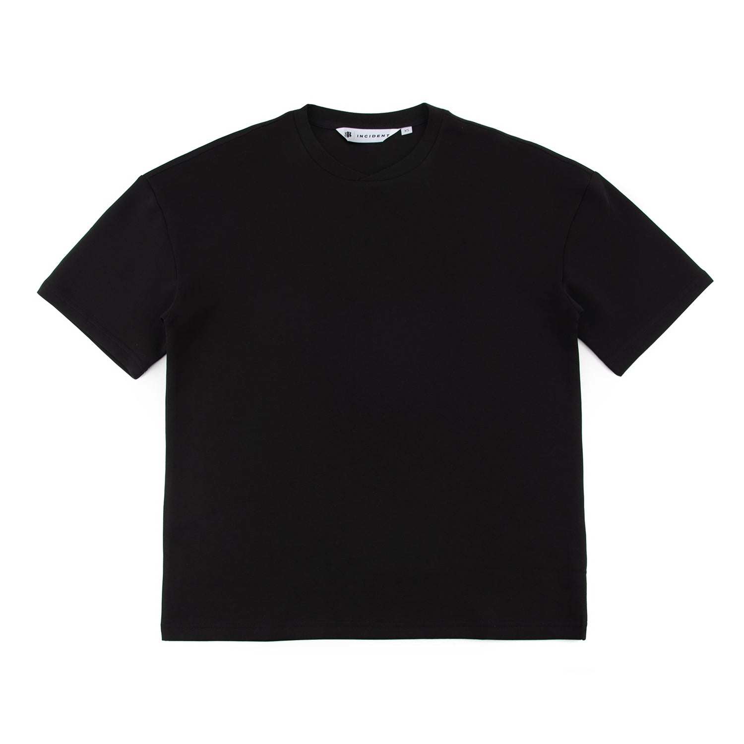 Black t-shirt on a white background