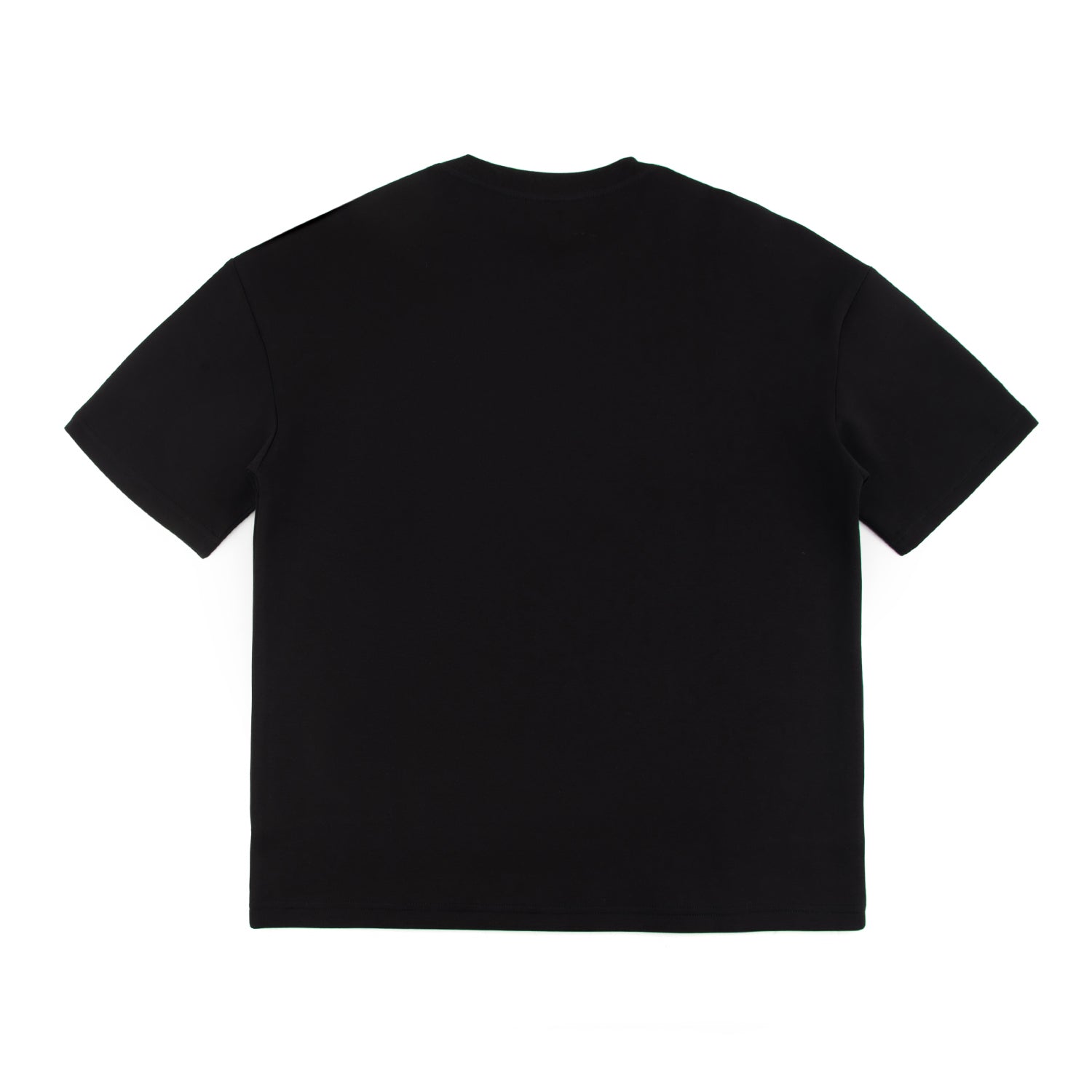 Black t-shirt on a white background