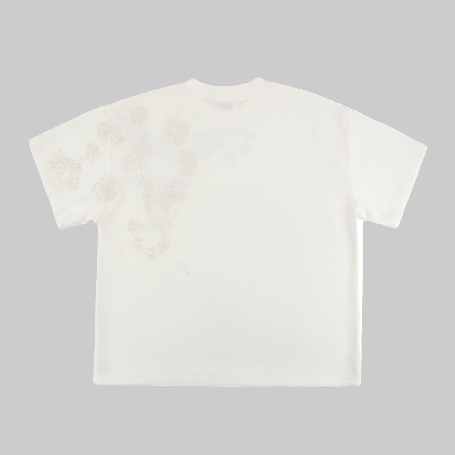 White t-shirt on a white background