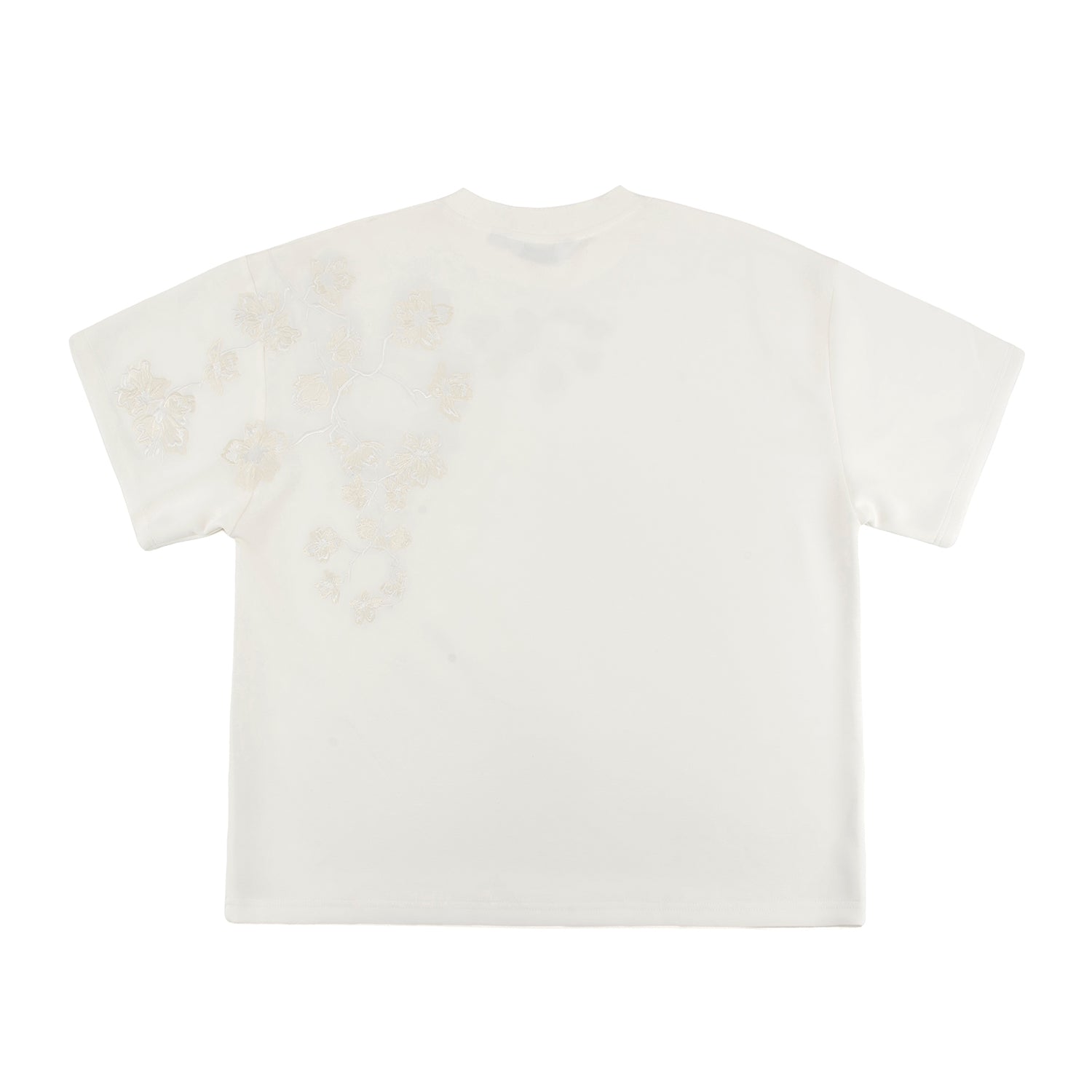 White t-shirt on a white background