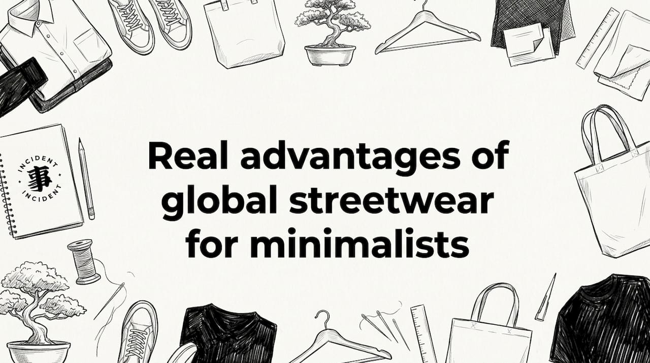 Decorative minimalist streetwear title card illustration