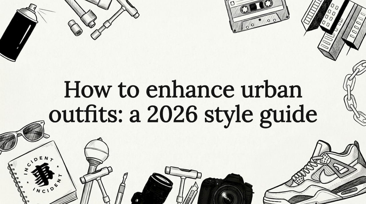 Decorative urban style title card illustration