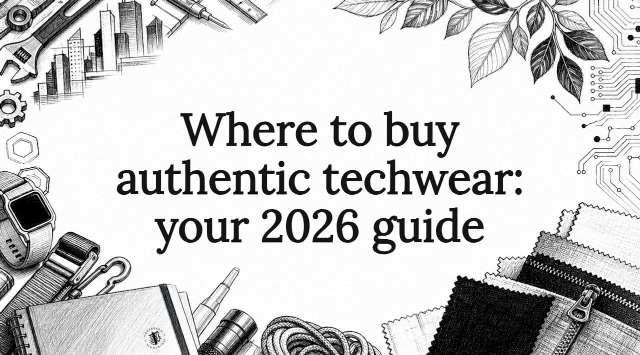Decorative techwear title card illustration