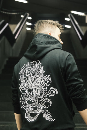 Dragon Hoodie: Black