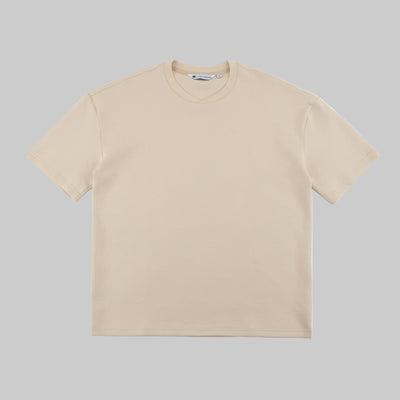 Beige t-shirt on a white background