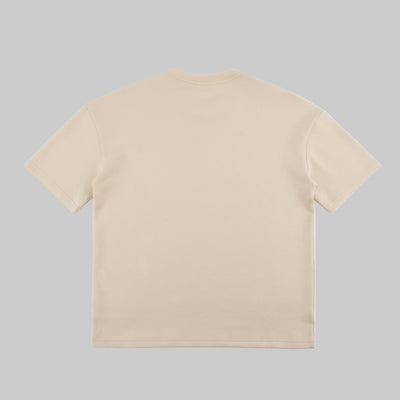 Beige t-shirt on a white background