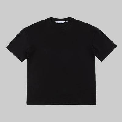 Black t-shirt on a white background