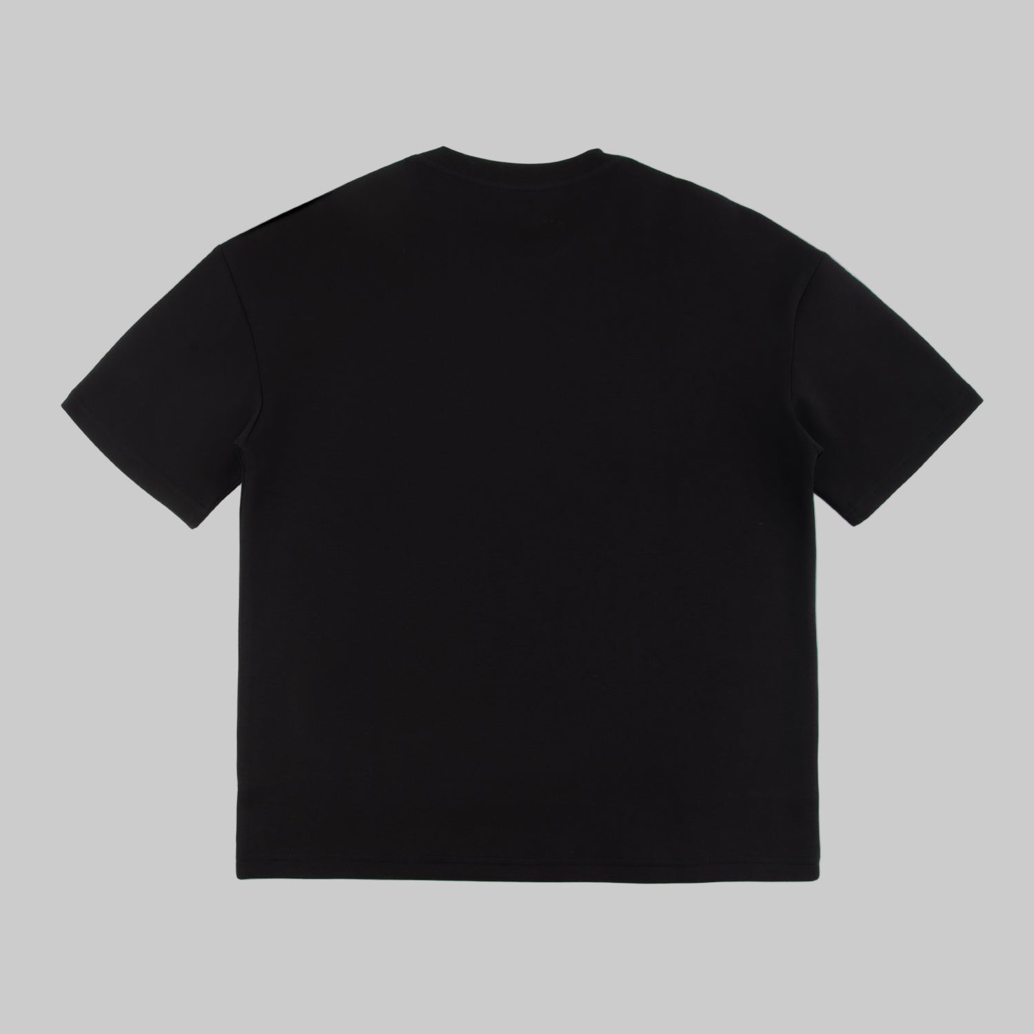 Black t-shirt on a white background