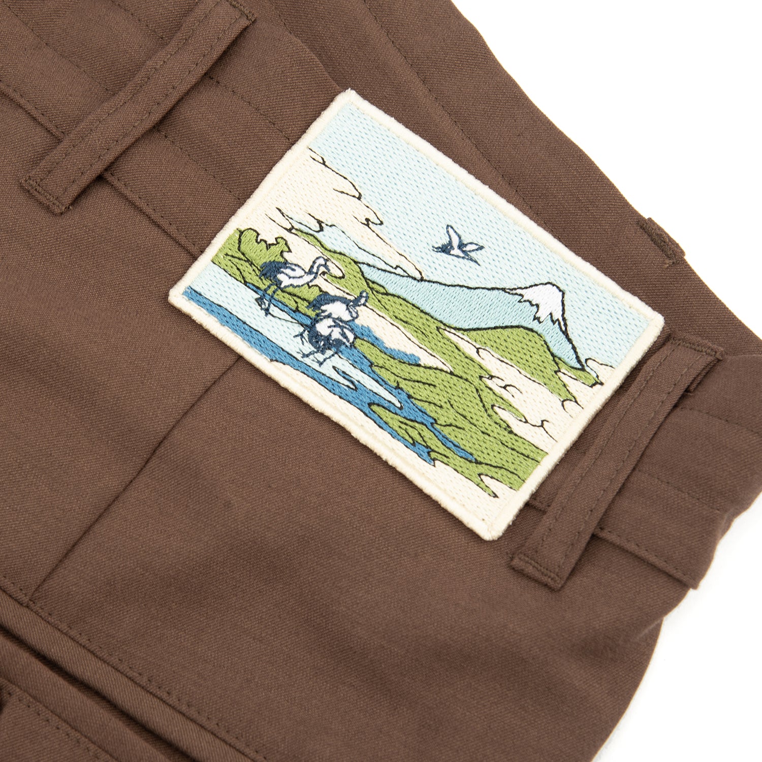 Double Pleated Pants Beige – back view